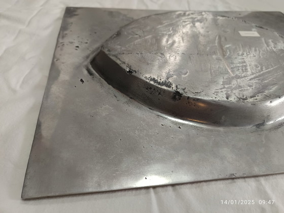 Image 1 of Tablett oder Tafelaufsatz - versilberte Bronze Frankreich - 1970-1980