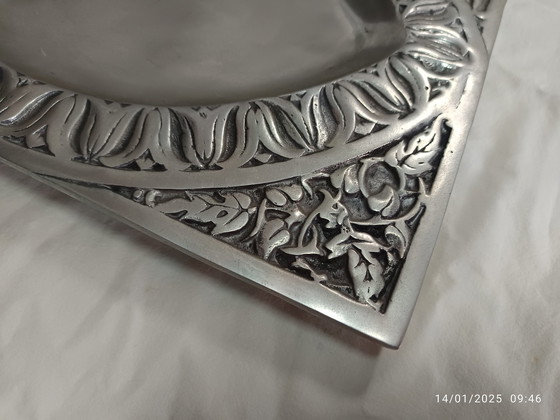 Image 1 of Tablett oder Tafelaufsatz - versilberte Bronze Frankreich - 1970-1980