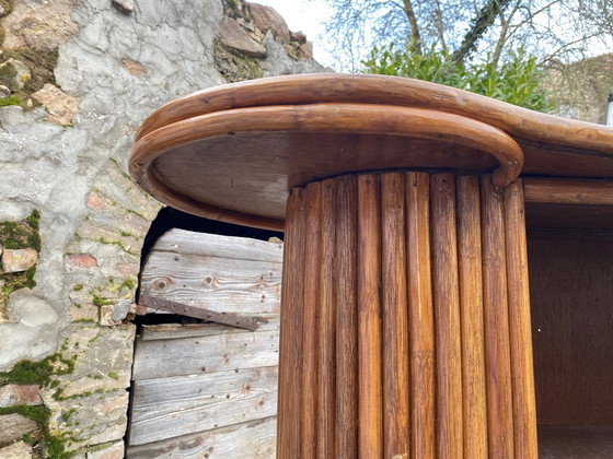 Image 1 of Bar Theke Aus Rattan Und Cannage 1970 Vintage