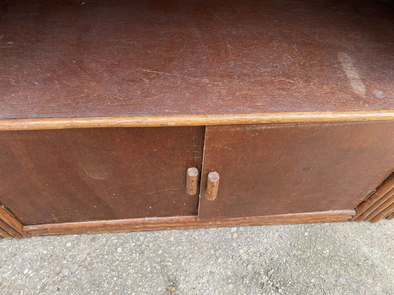 Image 1 of Bar Theke Aus Rattan Und Cannage 1970 Vintage