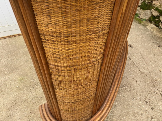 Image 1 of Bar Theke Aus Rattan Und Cannage 1970 Vintage