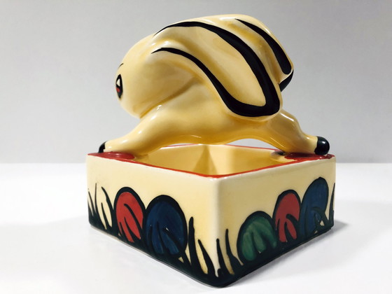 Image 1 of Aschenbecher Kaninchen - Vide Poche - Steingut - Art Deco - Ditmar Urbach - 1930