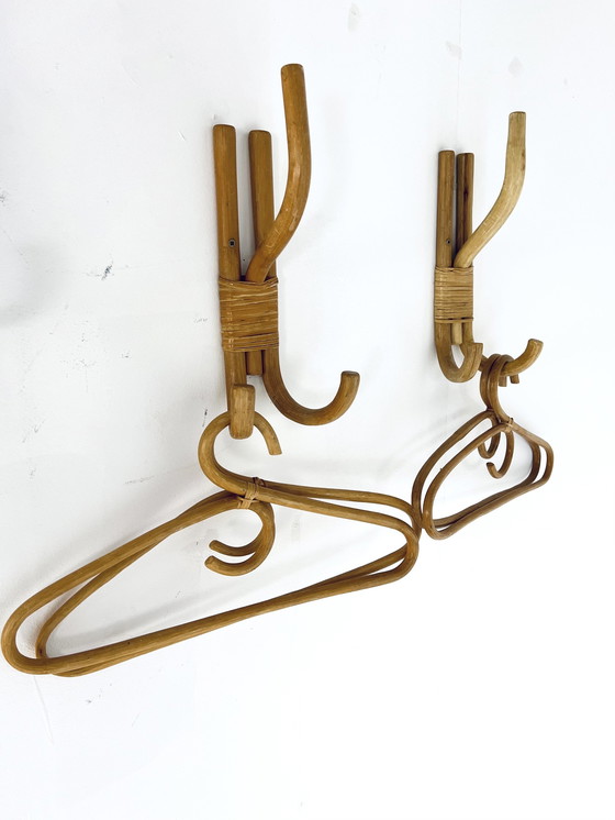 Image 1 of Rattan & Bambus Wandgarderobe '60