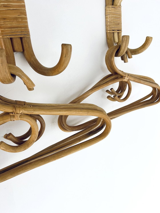 Image 1 of Rattan & Bambus Wandgarderobe '60