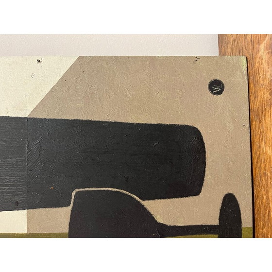 Image 1 of Vintage-Öl auf doppelseitiger Holztafel