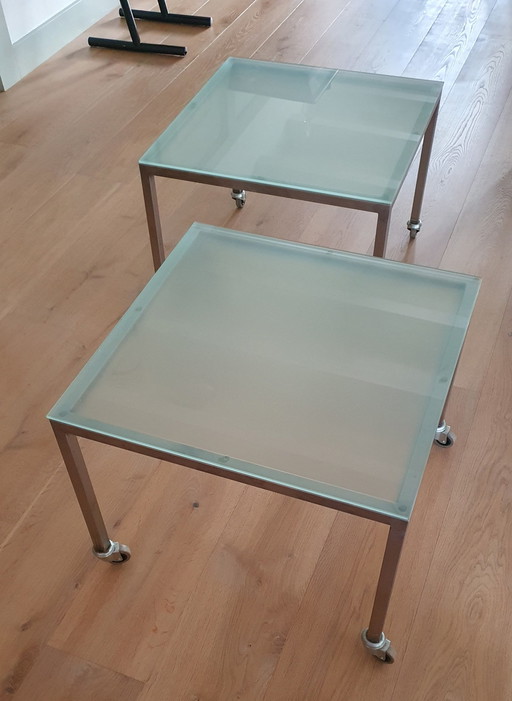 2x Glas Couchtische