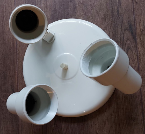 Image 1 of Massive Deckenleuchte weiß mit 3 Spots