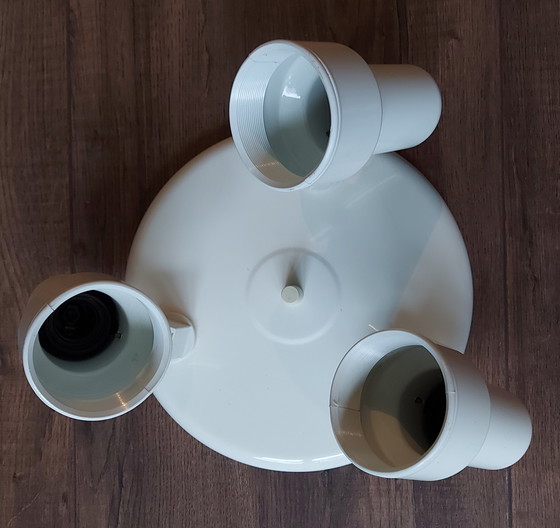 Image 1 of Massive Deckenleuchte weiß mit 3 Spots