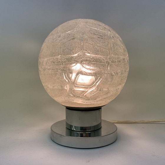 Image 1 of Mid Century Glas-Tischlampe von Doria Leuchten, Deutschland 1970er Jahre