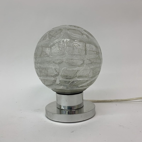 Image 1 of Mid Century Glas-Tischlampe von Doria Leuchten, Deutschland 1970er Jahre