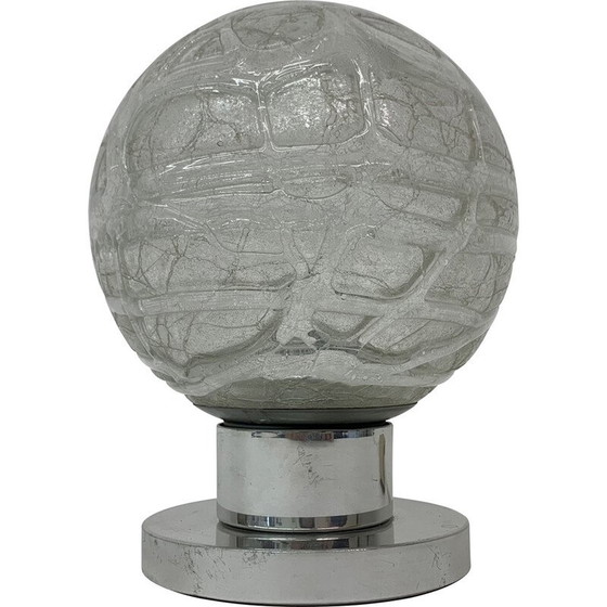 Image 1 of Mid Century Glas-Tischlampe von Doria Leuchten, Deutschland 1970er Jahre