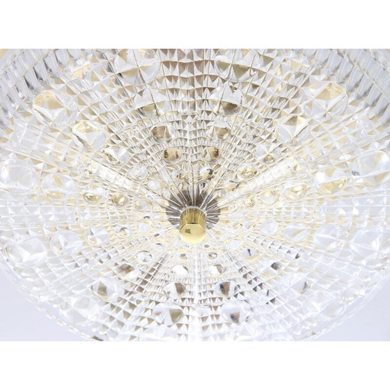 Image 1 of Skandinavische Vintage-Glas-Stehlampe, Kristallmodell von Orrefors, 1960