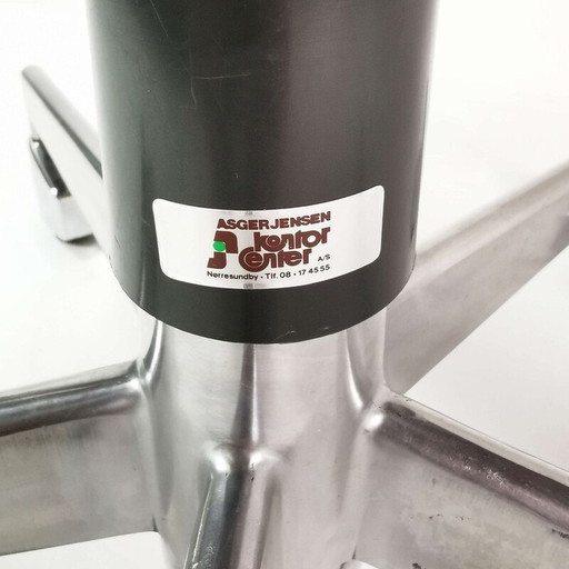 Vintage Schreibtischstuhl aus Metall, Chrom und Stoff von Jacob Jensen für Labofa, Dänemark 1960er Jahre