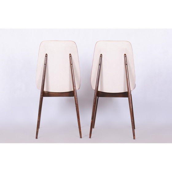 Image 1 of Satz von 6 Art Deco Stühlen aus exotischem Holz von Jules Leleu, Frankreich 1940