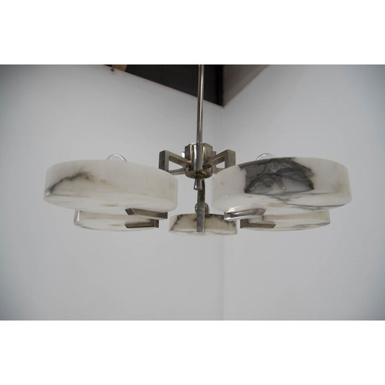Image 1 of Vintage-Kronleuchter aus Marmor im Art-Deco-Stil, 1930