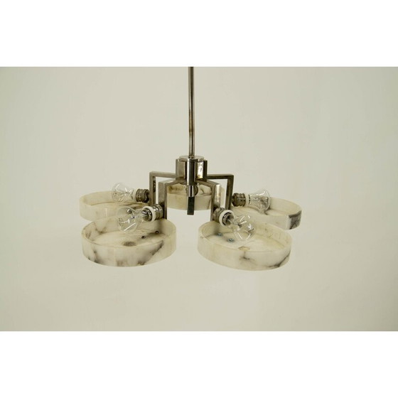 Image 1 of Vintage-Kronleuchter aus Marmor im Art-Deco-Stil, 1930