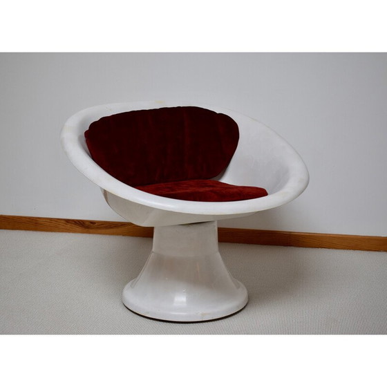 Image 1 of Vintage Mercurio Sessel aus weißem Acrylmethacrylat von Claude Courtecuisse für Cataneo, 1967