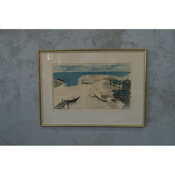 Image 1 of Moderne Vintage-Lithografie von Allan Erwö, Schweden 1964