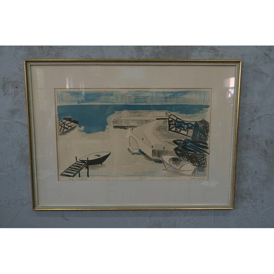 Image 1 of Moderne Vintage-Lithografie von Allan Erwö, Schweden 1964