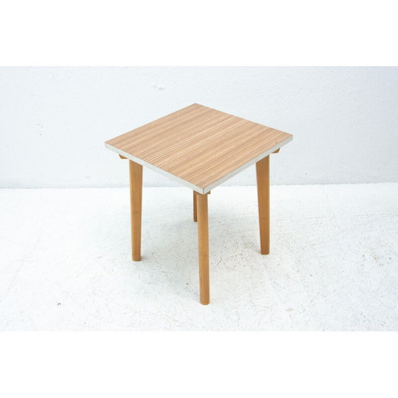 Image 1 of Mid Century Beistelltisch aus Formica und Buchenholz, Tschechoslowakei 1960er Jahre