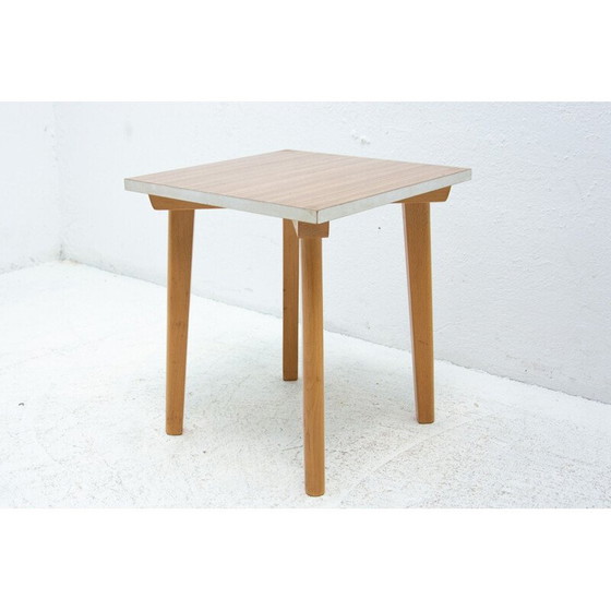 Image 1 of Mid Century Beistelltisch aus Formica und Buchenholz, Tschechoslowakei 1960er Jahre