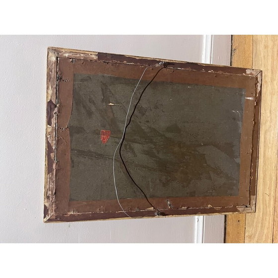 Image 1 of Klassische Vogelillustration mit Federkollage, 1930-1940er Jahre