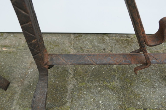 Image 1 of 2x Vintage schwere antike Feuerböcke