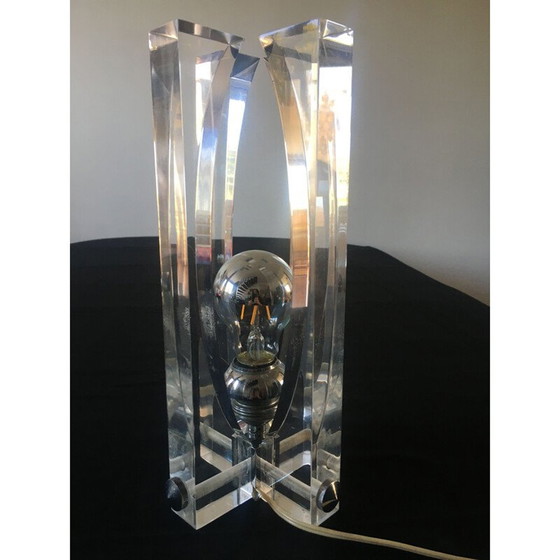 Image 1 of Vintage-Lampe aus Plexiglas von Michel Dumas