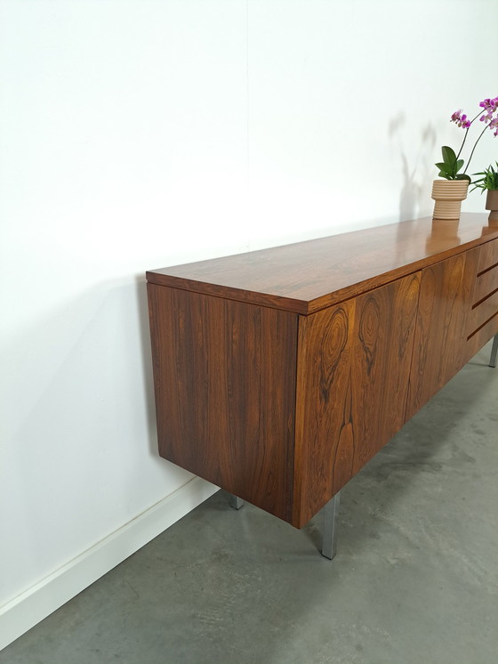 Image 1 of Sideboard Rio Palisanderfurnier mit Chromfüßen und Schubladen