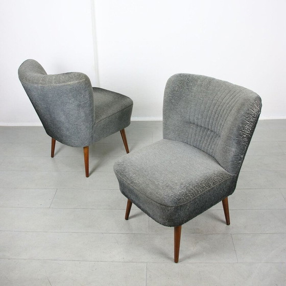 Image 1 of Paar blaue Art-Déco-Cocktail-Sessel