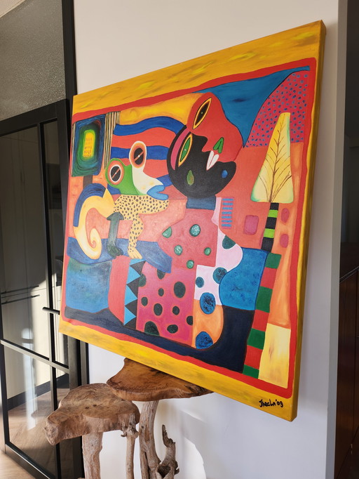 1X Gemälde 100Cmx100Cm Moderne Kunst