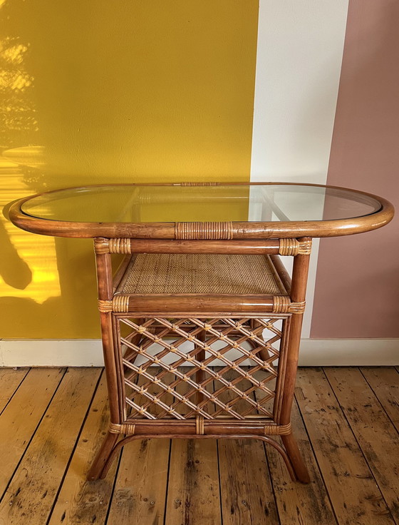 Image 1 of Vintage Bistro Set Rattan