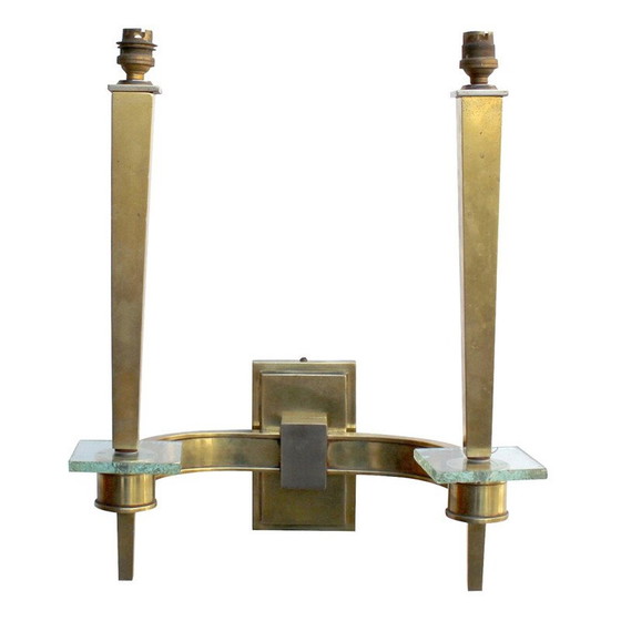 Image 1 of Paar Wandlampen aus Bronze - 1940er Jahre