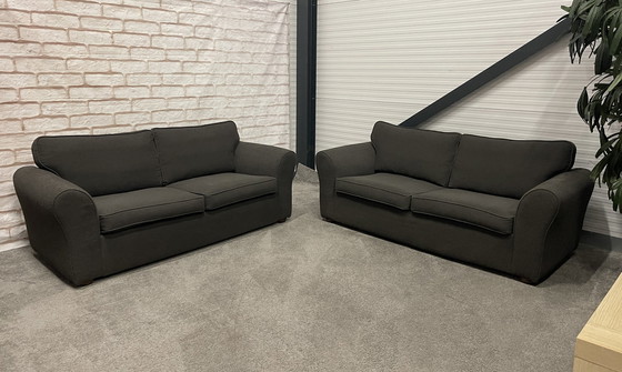 Image 1 of Schönes Teddy Stoffsofa 2X 2.5 Sitzer Sofa Set