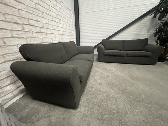 Image 1 of Schönes Teddy Stoffsofa 2X 2.5 Sitzer Sofa Set