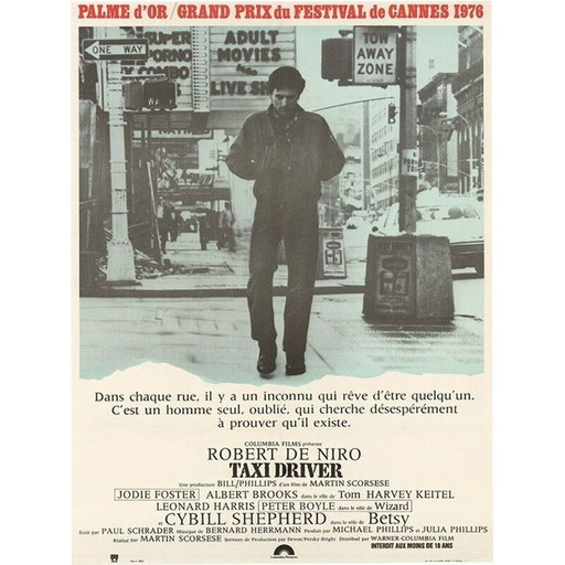 Originalplakat 1. Druck Taxifahrer, 1976