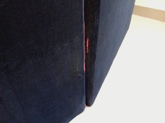 Image 1 of Vintage Snake Modulsofa bestehend aus 11 Modulen Chauffeuse Und 3 Hocker Aus Velours Stoff Aus Den 70er Jahren 80er Jahre