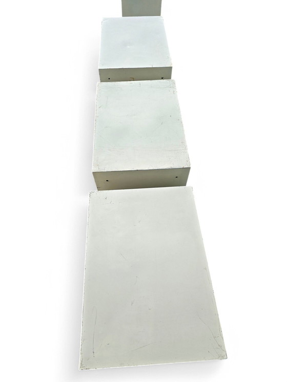 Image 1 of Set Von 3 Metallmöbel Mit Klappen Vintage 70'S