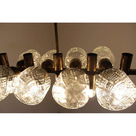 Image 1 of Vintage-Kronleuchter mit Glasdesign, Tschechoslowakei 1970