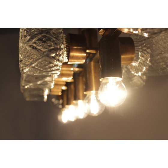 Image 1 of Vintage-Kronleuchter mit Glasdesign, Tschechoslowakei 1970