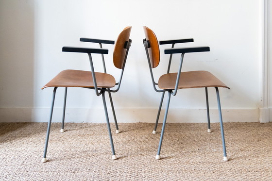 Image 1 of 4x Gispen 216 von Wim Rietveld Stuhl