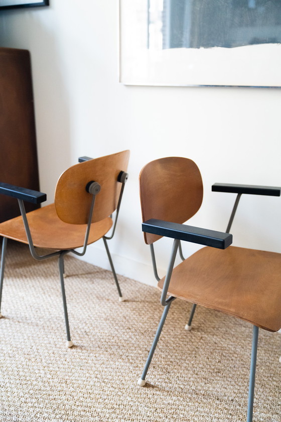 Image 1 of 4x Gispen 216 von Wim Rietveld Stuhl