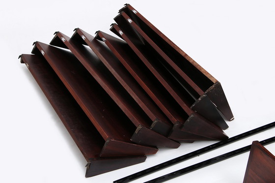 Image 1 of Modulares Wandsystem aus dunklem Holz von Kai Kristiansen - FM Møbler