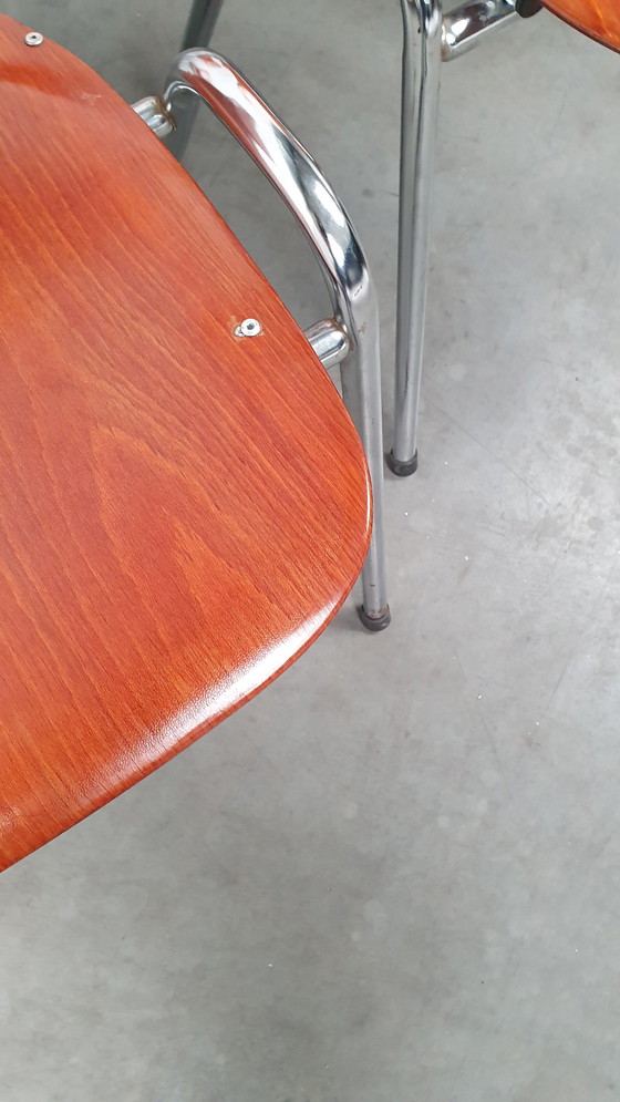 Image 1 of 8x Eromes Pagholz stapelbarer Designerstuhl