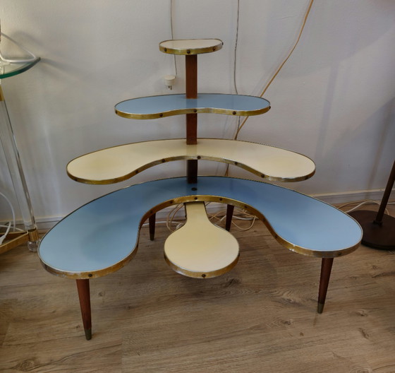 Image 1 of Vintage Pflanzentisch Pflanzenständer Pflanzen-Etagère-Tisch