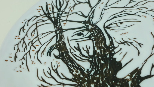 französischer Keramikteller Jean Marais Studiokeramik Kunstkeramik 1960er Jahre