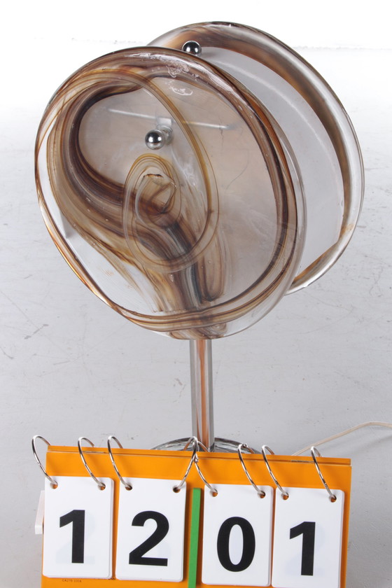 Image 1 of Französisches Tischlampendesign aus Glas von Jean-Pierre Alary France.