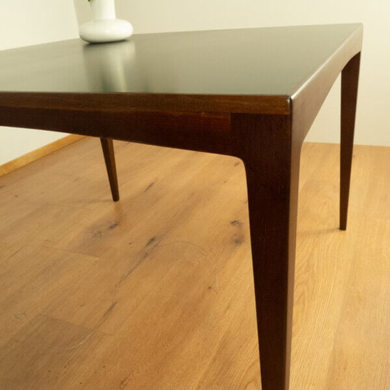 Image 1 of Coffee Table, 1960s: Mahogany Frame with Black Lacquered Table Top