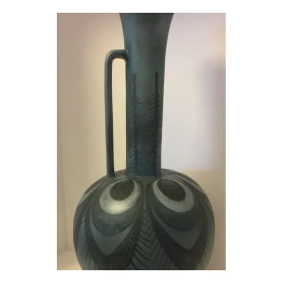 Image 1 of Vintage Keramik Schild Hals Vase von Mmjolly