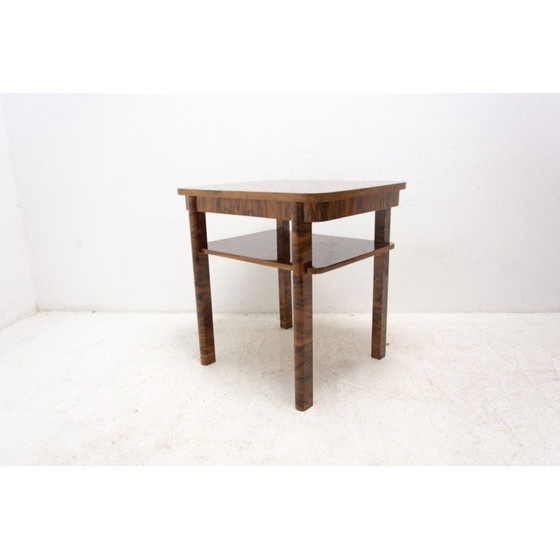 Image 1 of Vintage Art Deco Couchtisch aus Nussbaumwurzelholz, Tschechoslowakei 1930er Jahre